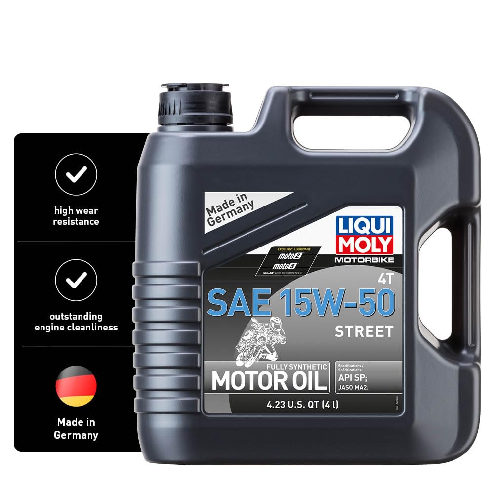 Liqui Moly 15W50 4T Street Synthetic Technology Engine Oil (4 Litre) for Bike