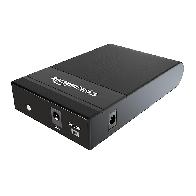 Amazon Basics UPS for WiFi Router/Modem/Set top Box Devices. Supports 12Vdc, 2.5A Routers. Backup Upto 4 Hours, Current Surge & Deep Discharge Protection