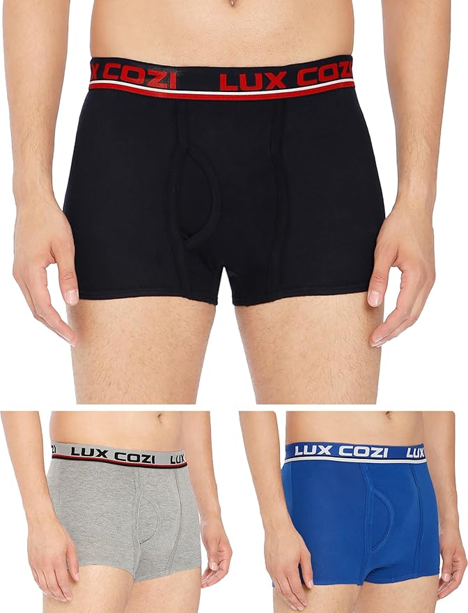 Lux Cozi Men's Cotton Bigshot Trunk - Pack of 3